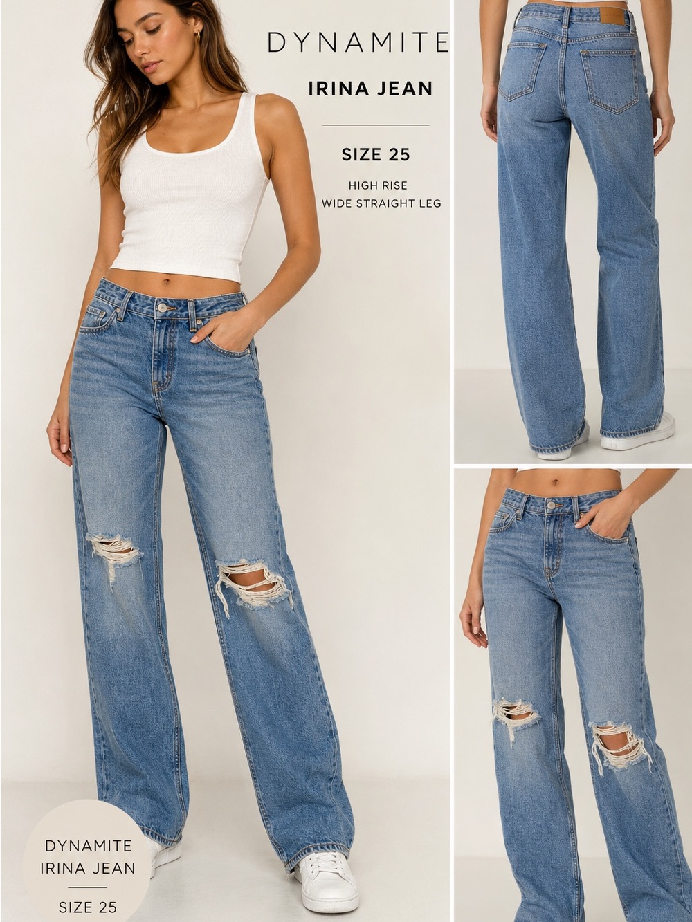 Dynamite Light Blue Straight Leg Irina Jeans